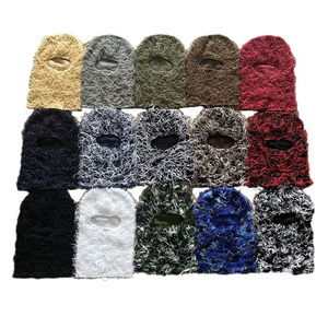 Masque de ski OEM intégral pour l'extérieur, coupe-vent, bonnet d'hiver tricoté en herbe pour hommes, chapeau chaud pour l'hiver, cagoule de ski personnalisée - Product Image 2