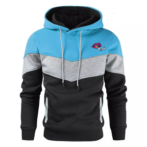 Los hombres ropa de impresión de logotipo personalizado chenilla parches sudaderas con capucha de manga larga bien profesional de calidad 100% algodón de peso pesado de diseño - Product Image 3