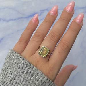 ขายส่ง925จำนวนมากเครื่องประดับเงินสเตอร์ลิงเครื่องประดับปรับแหวนตัดโอควอตซ์เลมอนธรรมชาติแหวนนิรันดร์ - Product Image 4