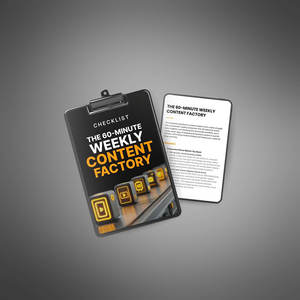 Liste de contrôle ZIP hebdomadaire de 60 minutes pour la conception de contenu marketing ~896 mots, téléchargement numérique instantané - Product Image 1
