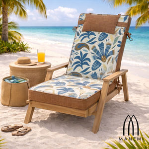 Garden Chair <b>Cushions</b> 120x55x8cm Comfortable Outdoor Pillows & <b>Cushions</b> Lightly Water Repellent Fastening Straps Foam Filling - Product Image 6