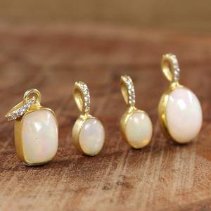 Collar con colgante de ópalo etíope de fuego natural, joyería de piedras preciosas hechas a mano, collar de cristal multifuego, regalo para ella - Product Image 5