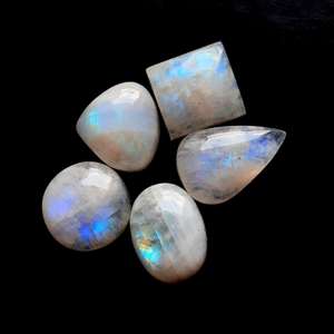 สีขาวเกรดสูง 100% มูนสโตนธรรมชาติพลอยหลวมผสมรูปร่างคุณภาพสูงมูนสโตนธรรมชาติขายส่งราคาโรงงาน OEM - Product Image 1