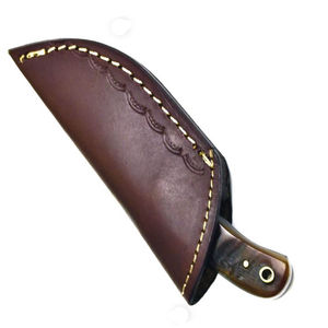 Couteau à désosser Burraq personnalisé OEM DIY en acier Damas fait main avec manche en bois de résine et étui en cuir – Cadeau idéal pour le camping et la chasse - Product Image 2