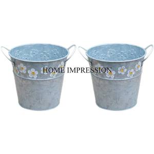 Lujosa maceta galvanizada de metal Aspecto admirable Color personalizado Hecho a mano Jardín y productos decorativos para el hogar Suministros - Product Image 6