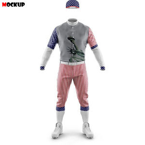 ชุดยูนิฟอร์มเบสบอลทีมแบบกำหนดเองคุณภาพสูง สไตล์อเมริกัน สำหรับผู้ชาย ชุดยูนิฟอร์มเบสบอลผู้ใหญ่ ระบายอากาศได้ดี ไซส์ใหญ่ ขายส่ง - Product Image 5