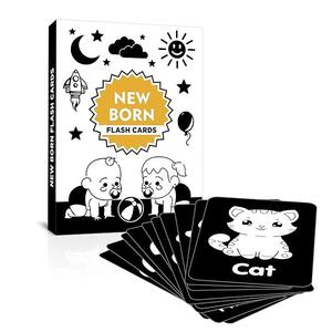 Tarjetas de alto contraste para bebés, para el desarrollo de la visión de recién nacidos, inspiradas en Montessori, juego de estimulación visual para aprendizaje temprano - Product Image 1
