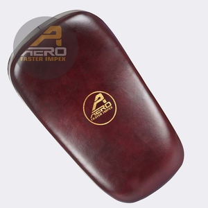 AERO MMA Muay Thai guantes de enfoque curvo almohadillas de entrenamiento logotipo personalizado OEM cuero genuino profesional Kickboxing almohadillas de bloqueo - Product Image 5