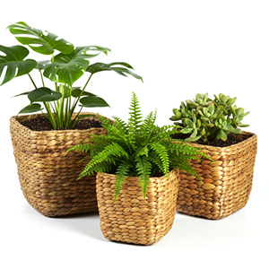 Handweave water hyacinth <b>planter</b> factory price plant <b>pot</b> baskets top quality basket <b>planters</b> - Product Image 1