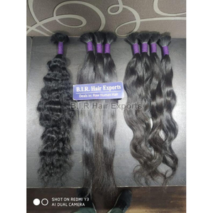 100% cabello Remy DEL SUR DE LA India sin procesar cabello humano liso a granel teñido - Product Image 1