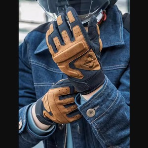 Guantes de carreras de motos de cuero genuino unisex logotipo personalizado gama superior para ciclismo y Deportes - Product Image 4