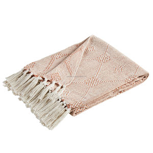 100% algodón Jacquard hecho a mano manta colección clásica con flecos 130x170 cm hecho a mano en India - Product Image 2