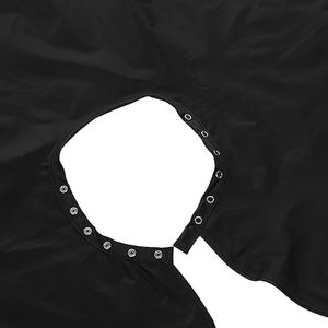 Capa de peluquero de salón, capa de corte de pelo negro, capa de peluquería de peluquero de salón antiestático, herramienta de delantal impermeable de tela para adultos - Product Image 1