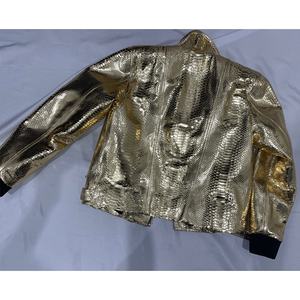 Veste de motard en cuir de peau de serpent pour hommes nouveau Style de moto exotique motif serpent peau de serpent Look Style de motard mode vêtements d'extérieur - Product Image 4
