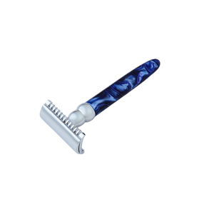 Maquinilla de afeitar de seguridad abierta torcida de calidad superior con mango de aluminio, maquinilla de afeitar clásica de oro rosa para hombres - Product Image 5