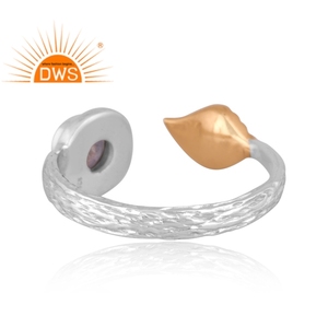 Best Customisez Sterling Silver Natural Labradorite Gemstone <b>Adjustable</b> <b>Ring</b> Custom Jewelry Manufacturer - Product Image 4