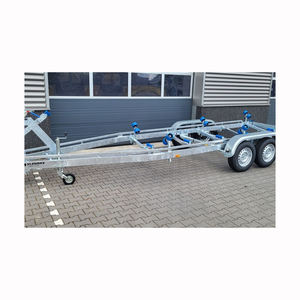 Remolque de barco de grado marino marco galvanizado en caliente ruedas de alta resistencia soportes ajustables luces impermeables y protección contra el óxido - Product Image 1