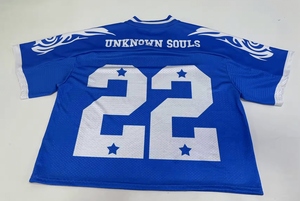 Camisetas de fútbol de malla transpirable para hombre personalizadas al por mayor de fábrica, camisetas de fútbol de manga corta con serigrafía, nombre del equipo, opciones OEM/ODM - Product Image 3