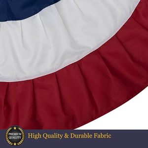 Guirlande de drapeaux américains pour extérieur 3x6 pieds, nouveaux drapeaux plissés US avec étoiles brodées, patriotiques, pour le 250e anniversaire du 4 juillet, durables - Product Image 5