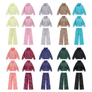 Conjunto de Sudadera con Capucha Extra Grande y Pantalones Deportivos de Felpa de Algodón de Alta Calidad, Sin Cordones, Estilo Urbano, Unisex, Personalizable - Product Image 5