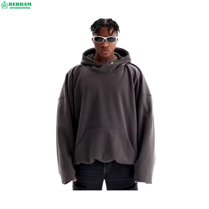 Sweat à capuche unisexe zippé, coupe vintage à épaules tombantes, en molleton thermique 100% coton 300g, vierge, fabriqué au Pakistan par des fabricants, personnalisable. - Product Image 6