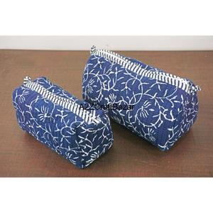 VersaStyle Cotton <b>Vanity</b> <b>Bag</b> Striped Pattern Multi-Purpose Organizer with Durable Zipper Fashion-Forward for Cosmetic Use - Product Image 6