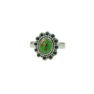 Joyería de piedras preciosas turquesas para mujer, anillo de estilo bohemio de plata, joyería de plata de ley 925, anillo hecho a mano de tendencia, Regalo para mamá - Product Image 1