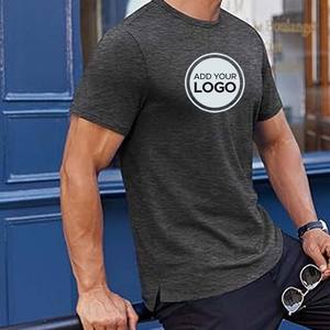 T-shirts en coton épais pour hommes T-shirts à col rond et manches courtes avec logo personnalisé - Product Image 5