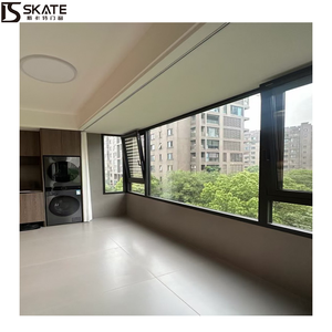 中国制造热销现代铝平开窗摇摆隔音浴室别墅高级防水 - Product Image 1