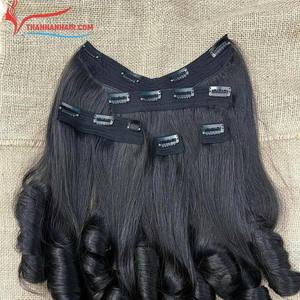 Usine directe sans couture vietnamienne Extensions de cheveux humains Clip-In cheveux tissage brut sans couture Clip Ins - Product Image 2