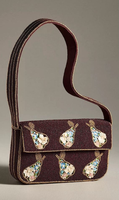Sac à main en coton fait main pour femme, style bohème indien, avec perles, fermeture éclair et broderie, collection MULTI CRAFT MS382