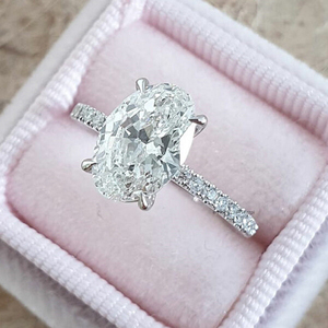 แหวนเพชรโมอิส2.80วงแหวนแต่งงานที่หรูหราและเป็นประกายทำจากเงินสเตอริง925 - Product Image 2