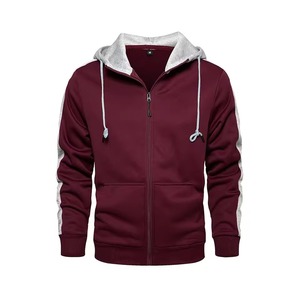 Survêtement de sport pour homme en tissu premium, vintage, à capuche, uni, coupe confortable, design réversible, vente en gros - Product Image 3