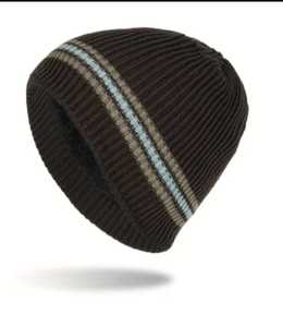 Gorro de lana a rayas de colores a la moda para hombre, gorro de punto cálido para exteriores de otoño e invierno - Product Image 5