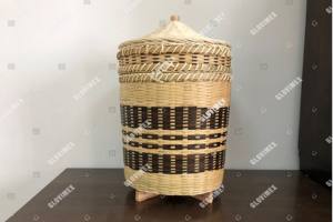 Meilleure collection de paniers de rangement en bambou et en rotin, organisateur d'espace de cuisine rond écologique, prix de gros - Product Image 5