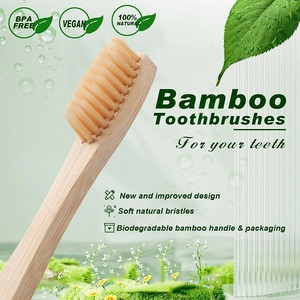Brosse à dents en charbon de bambou souple à usage domestique 2025 pour adultes Super doux biodégradable avec boîte à poils en bois naturel emballée - Product Image 5