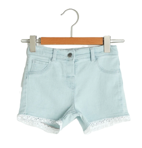 Nouveau meilleur choix à la mode été coloré Denim Shorts avec dentelle pour femmes et filles lavé Denim Shorts à la mode - Product Image 5