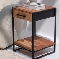 Durabilité espace de vie chambre à coucher Fabriquée de haute qualité assurant la durabilité des meubles artisanat 1 tiroir Table d'appoint industrielle
