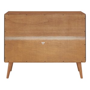 Table de buffet en bois scandinave avec finition en chêne et compartiments de rangement Idéal pour les intérieurs modernes élégants - Product Image 6