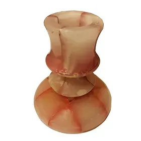Bougeoir en marbre d'onyx Patchwork Tukri, bougeoir Vintage Onyx, bougeoir Patchwork en marbre Onyx - Product Image 3