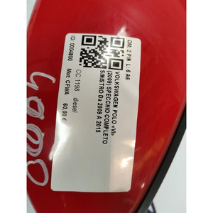 กระจกมองข้างซ้าย VOLKSWAGEN Polo 5th Series MIRROR 2 PIN CFWA (09>17) - Product Image 6