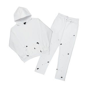 Survêtement pour homme en coton 100% imprimé uni pour l'hiver, streetwear, salle de sport, tissu de qualité supérieure - Product Image 4