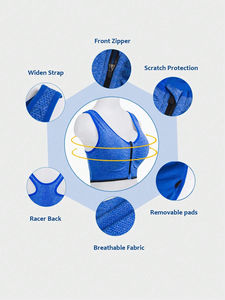 Soutien-gorge de sport à la palangre pour femmes Rembourré Soutien moyen Soutien-gorge de sport sans couture Gym Running Workout Respirant Fast Dry Running Sport Bra - Product Image 6