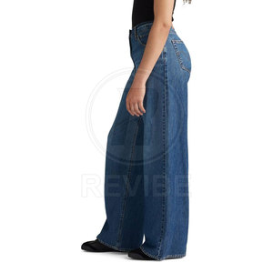 Vaqueros Anchos y Elegantes para Mujer, Estilo Casual de Invierno, Transpirables, 100% Algodón, Personalizables para Uso Diario y Cómodos - Product Image 2