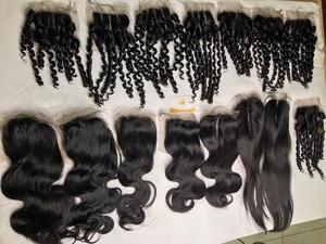 Minh Khang Cheveux Meilleur Prix En Gros Bouclés Ondulés Fermeture Frontale 100% Vietnam Cheveux Humains Tissage Extension Corps Vague Style - Product Image 6