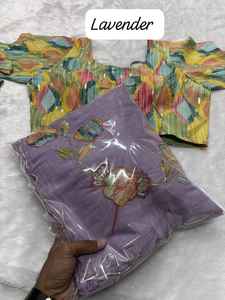 Saris indiens de créateurs Bandhani, magnifiques, derniers modèles, en lin traditionnel, vêtements pour femmes adultes pour les fêtes, design exclusif en 2025 - Product Image 5