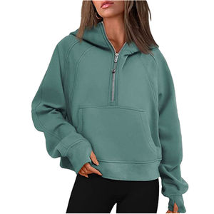Hoodies à demi-zip pour femmes professionnelles, manches longues, style décontracté, streetwear, nouvelle collection, meilleur style, haute qualité, vente en gros - Product Image 6