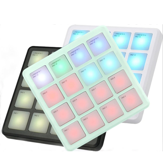 M-VAVE Portable DJ Music RGB Arranger Keyboard Controller Pocket MIDI Pad with Acrylic and ABS Material