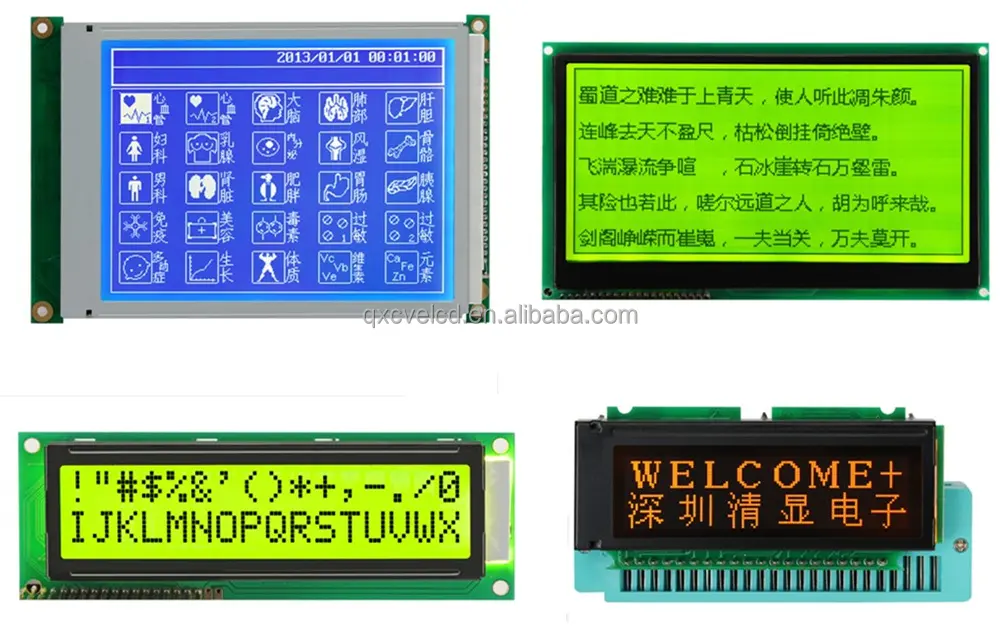 Layar LCD 7 Segmen Digit kualitas tinggi untuk aplikasi OEM