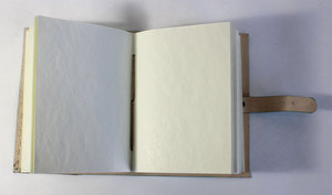 Agenda Personalizada con Logotipo, Cuero de Cabra Turquesa con Estampado Dorado, Papel de Algodón Reciclado Genuino Hecho a Mano - Product Image 4